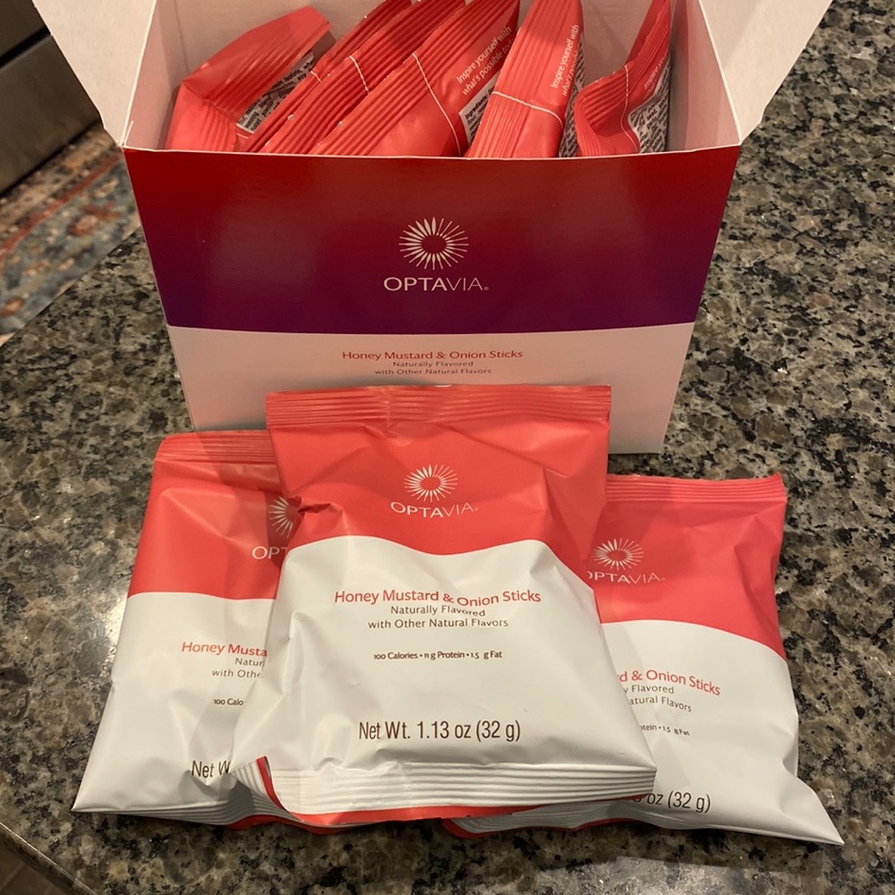 Lot of 9 bags, Optavia honey mustard & onion sticks